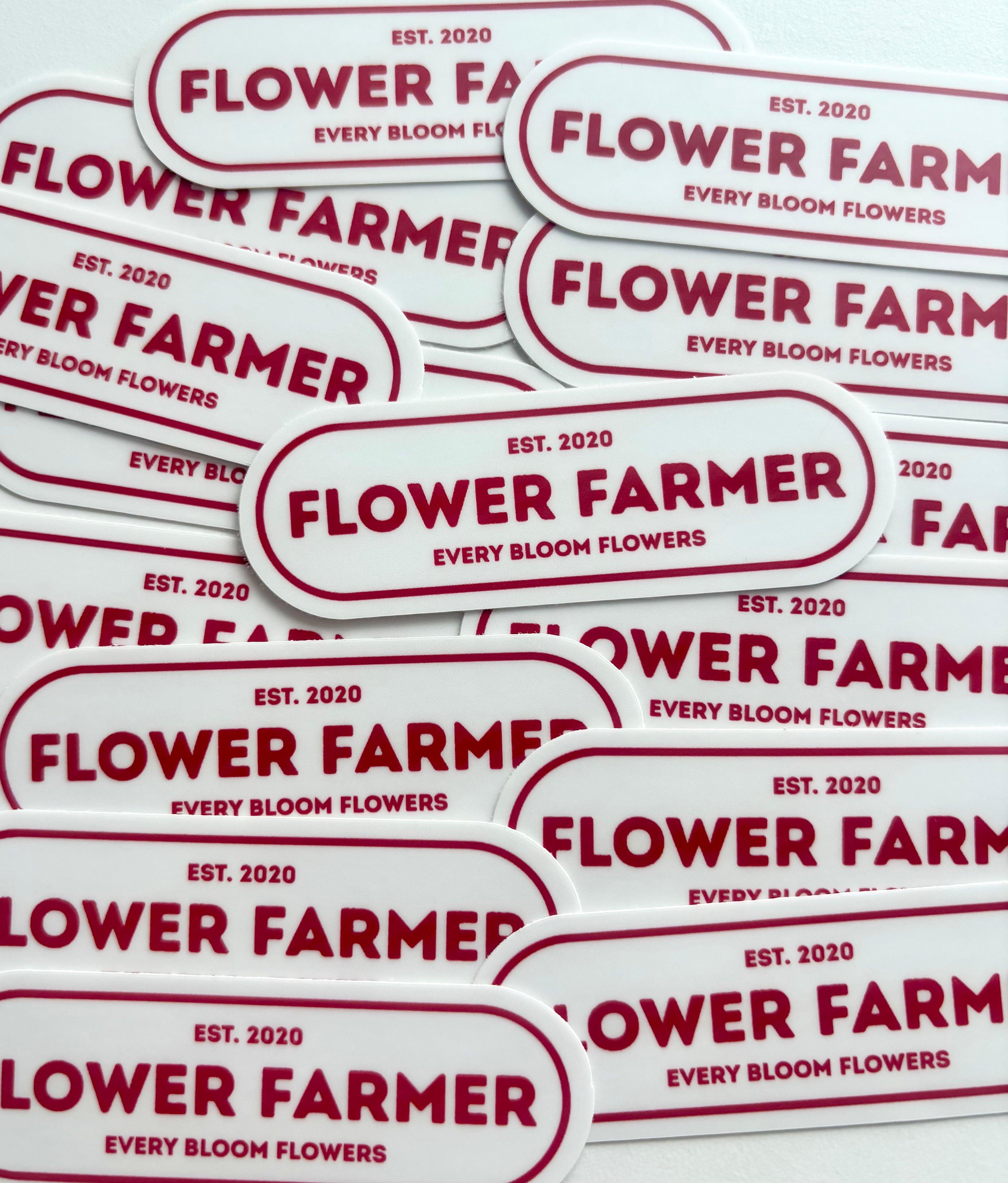 Flower Farmer 3" Sticker (Red)